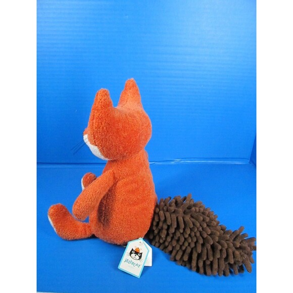 Jellycat London Medium Noodle Fox Plush 12" Orange Stuffed Animal w/Tag - Picture 2 of 8